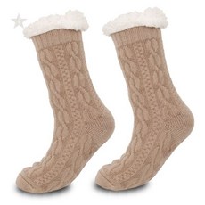 꽈배기 니트 수면양말 침구용품 뽀글이 안감 보온 겨울 실내 홈웨어 기모 덧신