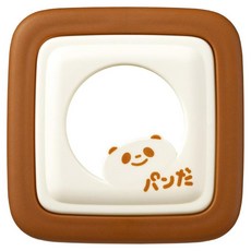 AKEBONO 曙產業 熊貓圖案方型三明治模具, 1個, 棕色