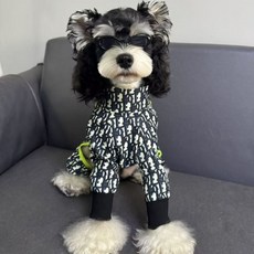 i豆寵物生活館 潮牌寵物狗狗四腳防塵褲 春夏薄款防髒防蟲護腿雪納瑞比熊泰迪衣服SDF1, 1個, 四腳防塵褲,XL