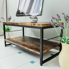 Tasteful 仿古木色 雙層電視櫃 W80xD40xH40cm MIT台灣製