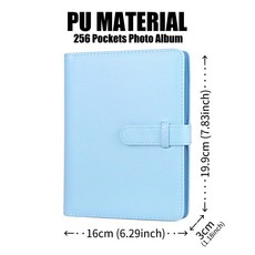 256 포켓 미니 사진 앨범 케이스 Fujifilm Instax Mini Film 7 8 9 11 25 50s 70 90 Link liplay, Sky blue