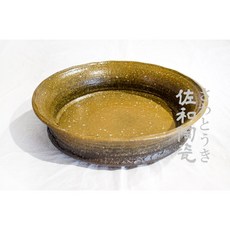 佐和陶瓷餐具批發 備前黑鳶水皿-日本製 XL13105-18 花器 裝飾品 插花 花藝 擺設 花瓶 大容量 水皿