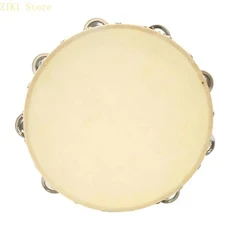 H4GF 부드러운 그립 에지 핸드 헬드 드럼 교회 합창단 댄스 수업 및 공예 프로젝트에 완벽한 실용적인 탬버, 01 China Mainland, 03 10 inches