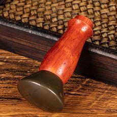 桃園出貨 面部砭石溫灸儀 110V-220V通用 電加熱美容儀器 臉部眼部按摩儀 全身通用, 玄黃砭石面部溫灸儀