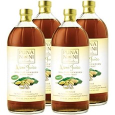 푸나 노니 내추럴스 100% 순수 하와이안 노니 주스 946ml X 4병 4병, 4개