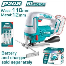 TOTAL 20V 鋰電無刷線鋸機 TJSLI1008 Wood: 110mm Metal: 12mm, 1個