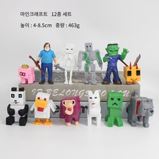 haengbuk 마인크래프트 굿즈 피규어 모형 소품 12종 세트 PVC소재, 1개
