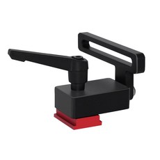 【開發票/統編】木工T型軌道限制器 鋁合金斜接軌道止動塊 鋸台滑動支架 滑槽限位器, 1個, T30黑