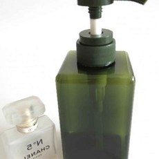 호텔용품 사각 펌핑용기 디스펜서 딥그린 450ml 물비누