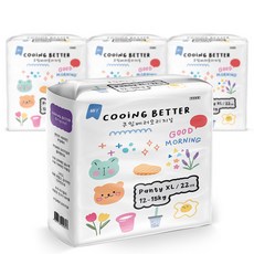 Cooing 베러 오리지널 팬티형 기저귀, 특대형(XL), 88매