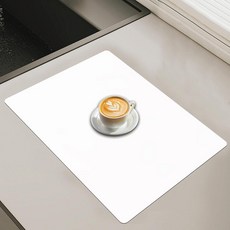 주방 카운터용 59.9 x 39.9cm(23.6 15.7인치) 실리콘 매트 미끄럼 방지 내열성 조리대 프로텍터 아일랜드용 방수 공예 다크 그레이_166650, 23.6"L x 15.7"W_166650, 반투명한