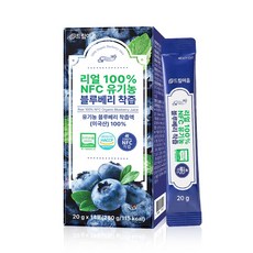 [드림이음] 리얼 100% NFC 착즙 유기농 블루베리 스틱, 1박스, 20g