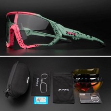 사이클 고글 야외 광색성 사이클링 안경 남성 스포츠 MTB 자전거 선글라스 고글 UV400 Gafas Ciclismo 5, Photochromic-5lens, 08 10, 1개