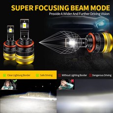 호환 타 프리우스 2010 2011 2012 2013 2014-2017 용 30000lm 자동차 LED 헤드 라이트 전구 하이 로우 빔 9005 HB3 H11 CANbus 60, 02 2x H11 Low Beam, 1개
