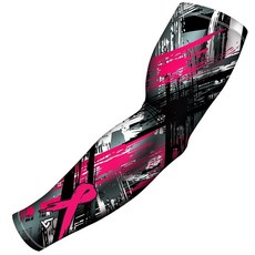 B-Driven Sports Pro-Fit 야구 농구 축구용 압박 암 슬리브 - 근육 긴장 타박상 감소 - 운동 남성 여성 청소년 아동용 - 자폐증 XXXXS (Y, XXX-Small | Youth Standard, 유방암 레트로