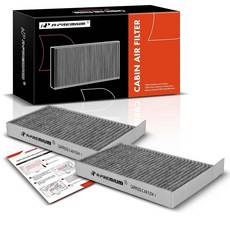 A-PREMIUM 프리미엄 활성탄 포함 캐빈 에어 필터 2개 팩 - 테슬라 차량과 호환 모델 3 2017 2018 2019 2020 2021 2022 2023 Y, A-Premium 활성탄 포함 캐빈 에어 필터 2개 팩