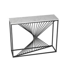 북유럽 거실 프레임 폭좁은 콘솔 대리석 블랙 60x30x80 현관 복도, J. 검정 100x30x80mm