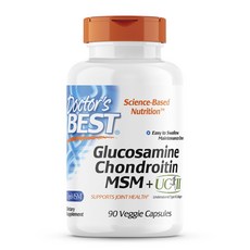 Doctor's BEST 葡萄糖胺軟骨素MSM&UC II素食膠囊, 90顆, 1罐