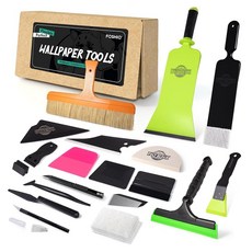 FOSHIO 비닐 랩 공구 키트 - 전문 PPF 창문 틴트 및 자동차 랩 도구 세트 불도저/미니/코너/펠트 스퀴지 스크러버 틴트 브러시 공예 나이프 자동차 포장용 플, FOSHIO 비닐 랩 공구 키트 - 전문 PPF, 창문