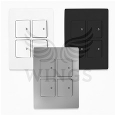 달복상점 중4구 캡형스위치 형광등스위치, 실버