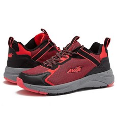 AVIA Avia Canyon 여성용 트레일 슈즈 및 워킹 스니커즈 아치 서포트 통기성 메시 페르시안 레드/블랙/디바 핑크/합금