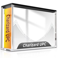 CHARIZARD UPC 디스플레이 케이스 MEW 151 UPC와 호환되지 않음 초 컬렉션을 위한 자외선 차단 아크릴 쇼케이스 방진 박물관 보호기 두꺼운 6MM, Charizard-UPC-디스플레이 케이스, (MEW