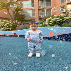 도도아 팡팡 버블건 자동 비누방울, 도트블루, 1개