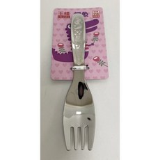 兒童匙 316兒童平底匙 兒童湯匙不銹鋼湯匙 便當匙 小台匙 小湯匙 316不銹鋼叉, (王樣兒童叉)鱷魚, 1個