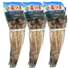 청정 북어포, 3개, 중사이즈 (1마리 당 약40cm/약40g 이상)