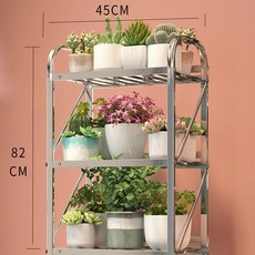 元氣家居 不銹鋼多層置物花架, 多肉花架3層,長度45cm