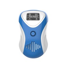 跨境新款超聲波驅鼠神器電子驅蟲驅蚊器家用大功率智能變頻驅鼠器, 藍白色:美規(國內使用)
