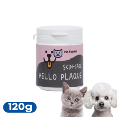 헬로플라그 스킨케어120g [9개월분] 강아지 고양이 겸용 피부 피모 관리 분말형 애견치약 구강영양제 애완견치석제거 입냄새 잇몸건강 치석제거, 1개