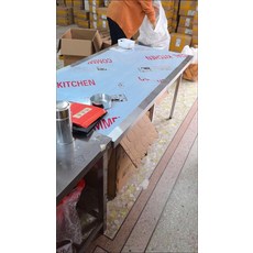 스테인레스 접이식 작업대 김장 배수 길이150너비50높이72 테이블 야외 요리대, 2_특수 두께 120x50x55 접이식 테이블