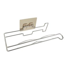 無痕壁掛式捲筒紙架 廚房衛生紙架, 不鏽鋼色, 1個