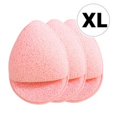 PDG 블랙헤드 전용 모공 클렌징 스펀지 세안 퍼프 XL, 3개, 핑크색
