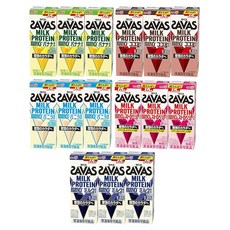SAVAS 더 버스 MILK PROTEIN 지방 0 바나나/딸기/바닐라/우유/코코아 200ml 15개 세트 메이지 우유 단백질, 1개, 1g