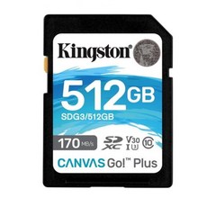 Kingston 金士頓 Canvas Go! Plus SDXC 記憶卡 V30 170MB/s, 1個, 512G