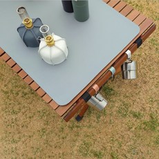 감성 캠핑 양면 방수커버 가죽매트 M사이즈 우드롤 식탁보 롤테이블 테이블보, 네이비-오렌지