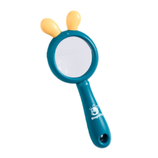 萌兔放大鏡 兒童放大鏡 兔耳朵造型教學放大鏡 可愛造型桌面擺件, 1個, 青桔色
