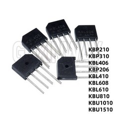 10개 2A 600V 다이오드 브리지 정류기 KBP206, 03 KBP310