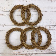 手工藤編聖誕花圈，聖誕樹裝飾花環，節慶聖誕結佈置，門窗牆面裝飾, 15公分-5個, 1個