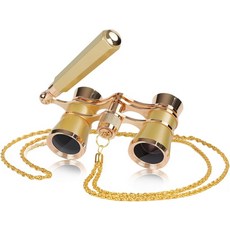 조절 가능한 손잡이가 있는 3X25 오페라 안경 쌍안경 극장용 쌍안경용 BK7 HD 광학 렌즈 안경골드, gold
