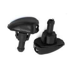 Edinstry 범용 윈드실드 와셔 노즐 2개 자동차 전면 앞유리 유리 청소용 이중 구멍 스프레이 인젝터 제트 블랙 플라스틱 252653