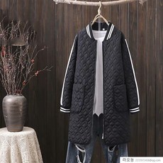 라오농 여성 루즈핏 라인 퀼팅 누빔 경량 패딩 롱 점퍼+24LL