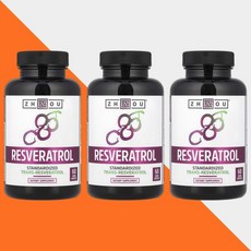 주뉴트리션 레스베라트롤 1000mg(2정) 60캡슐 Resveratrol 3개