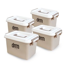 디알엠 리빙박스 수납 정리함 옷 소품 장난감 수납함, 4개, 코코아