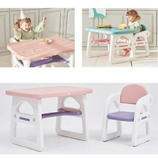 3세 바른자세 습관 유아 책상 의자 세트 한글놀이 어린이집교구 책상의자세트 추천, 그레이