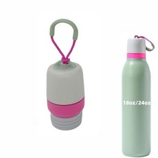 Owala FreeSip 트위스트 단열 스테인리스 스틸 532ml(18온스) 709.8ml(24온스) 물병과 호환되는 교체 뚜껑 (로즈 레드)_159105, 로즈 레드_159105