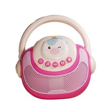 兒童音樂盒收音機故事機 寶寶早教啟蒙玩具, 獨角獸款 點唱錄音機 中文彩盒, 1個