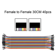 뒤퐁 라인 점퍼 와이어 10CM/20CM/30CM 수-수/수-암/수-수 Arduino DIY 키트용 뒤퐁 케이블 40 개, 05 F-F 30CM